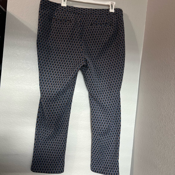 Worthington Geometric Ankle Crop Pants Size 14 Career Office Cigarette Pants - Picture 3 of 10
